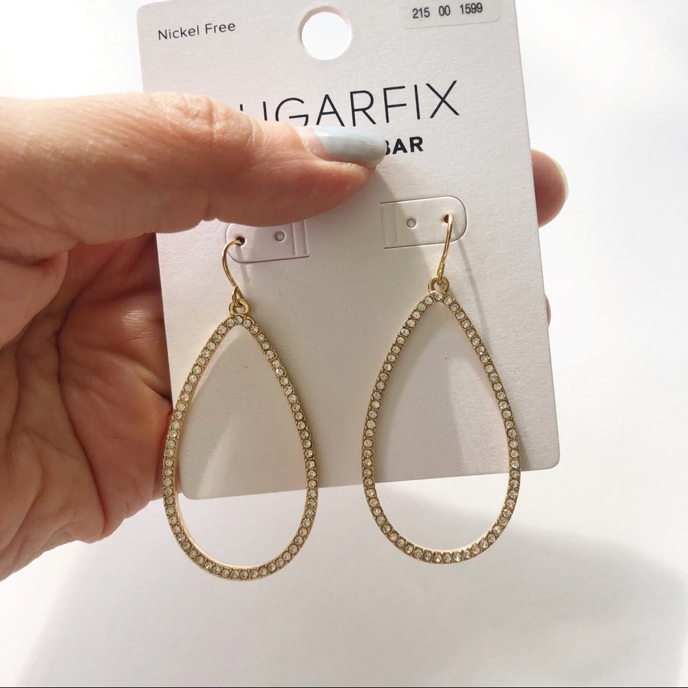 Sugarfix by Baublebar gold diamond hoop earrings